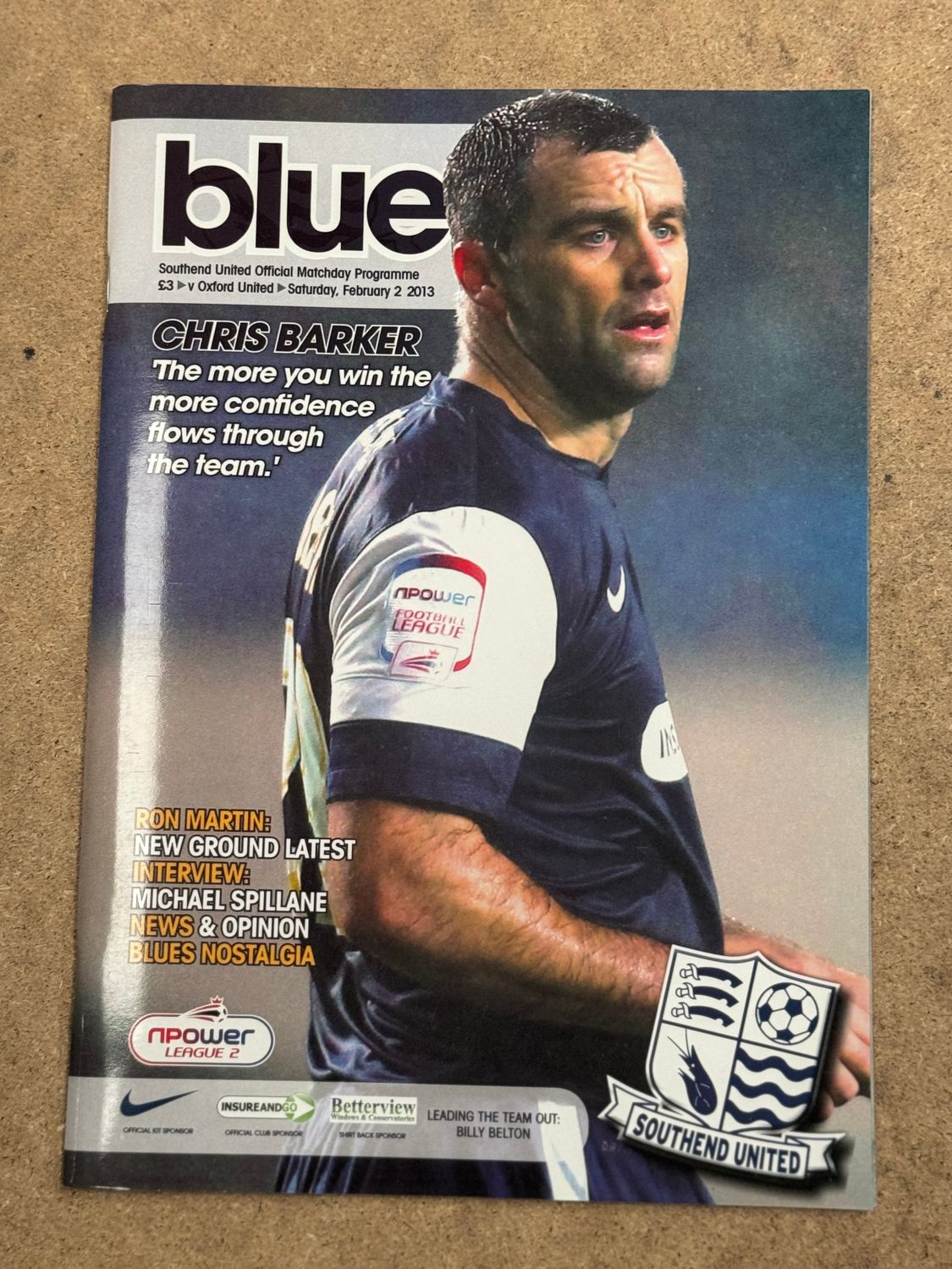 Southend United v  Oxford United - 2/2/13
