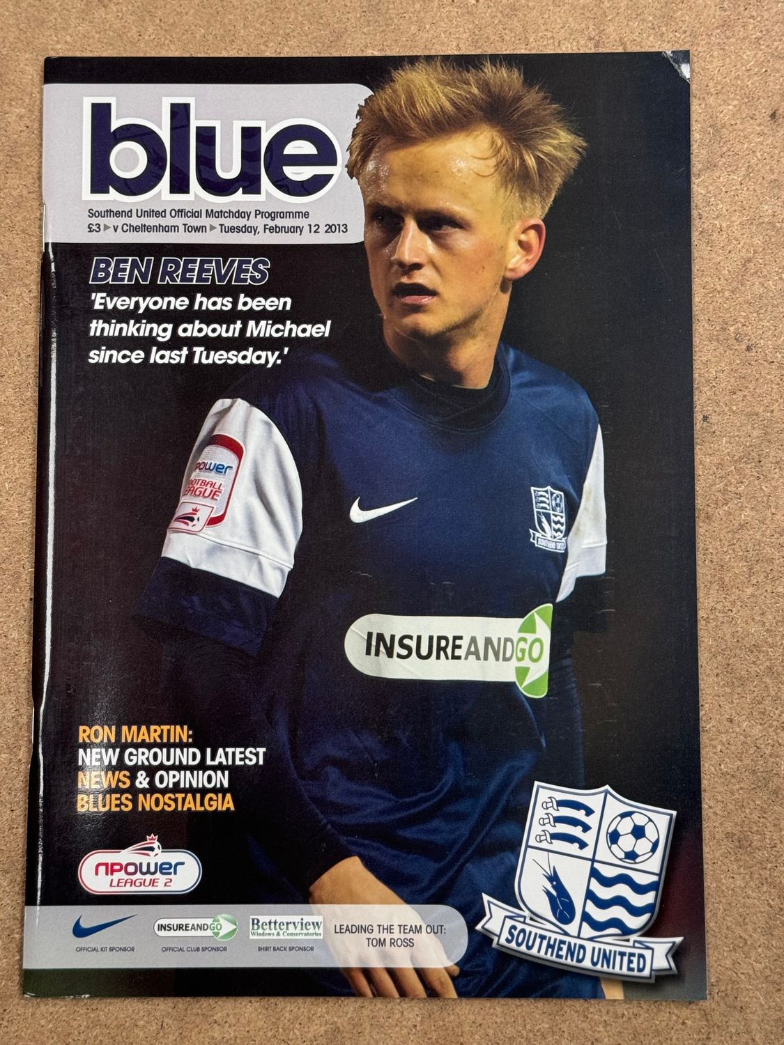 Southend United v  Cheltenham Town - 12/2/13