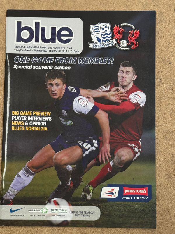Southend United v  Leyton Orient - 20/2/13