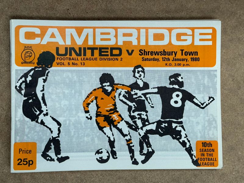 Cambridge United v Shrewsbury Town  - 12/1/80
