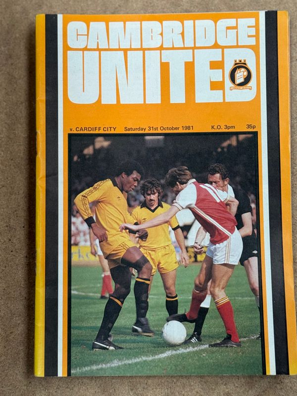 Cambridge United v Cardiff City  - 31/10/81