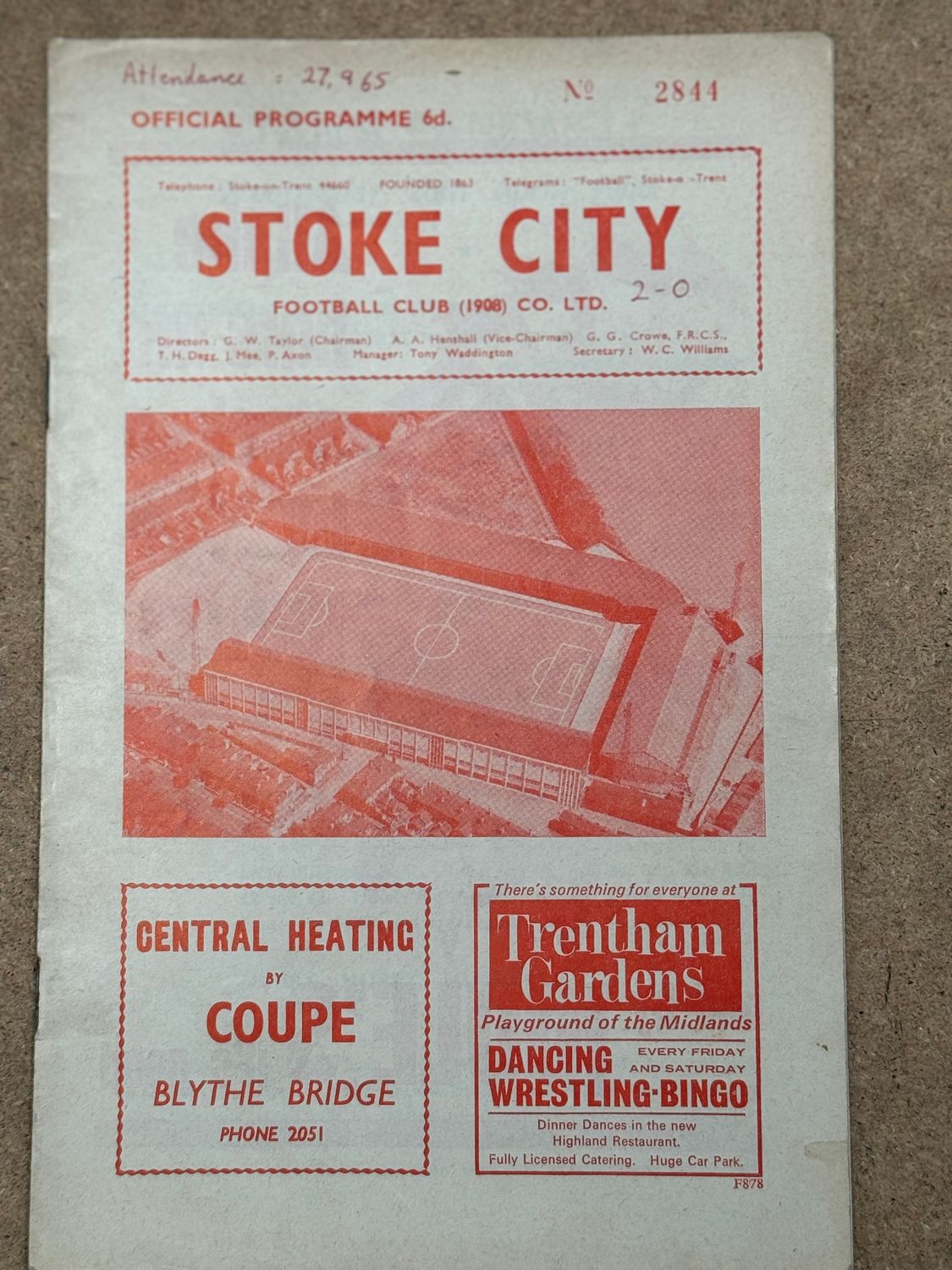 Stoke City v  Chelsea  - 27/2/65