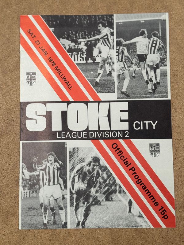 Stoke City v  Millwall - 21/1/78