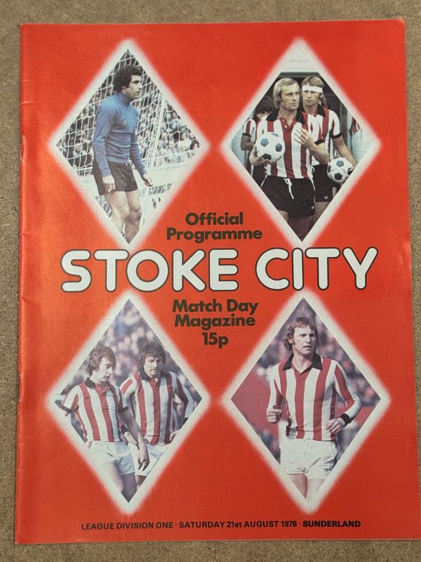 Stoke City v  Sunderland - 21/8/76