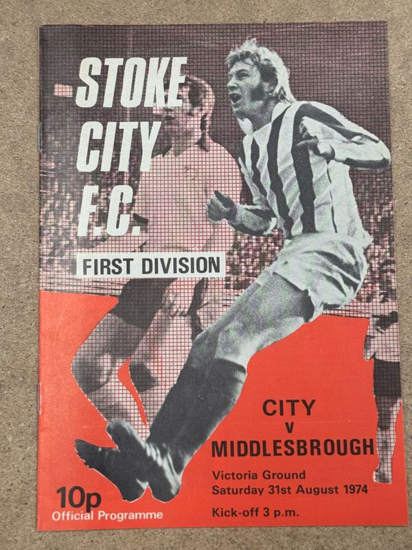 Stoke City v  Middlesbrough - 31/8/74