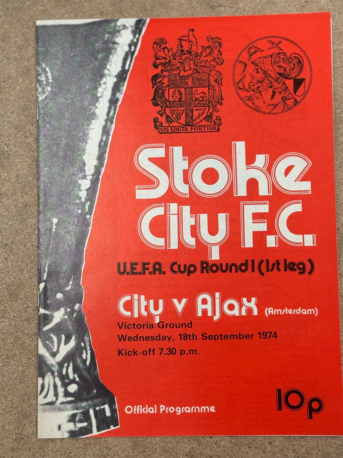 Stoke City v  Ajax - 18/9/74