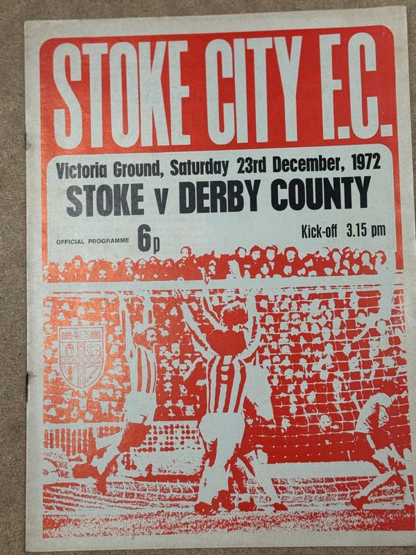 Stoke City v  Derby County - 23/12/72