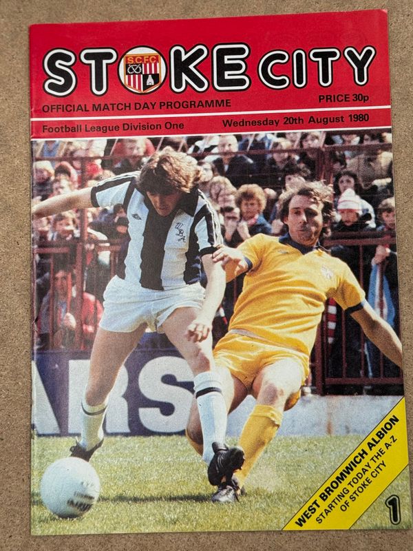 Stoke City v  WBA - 20/8/80