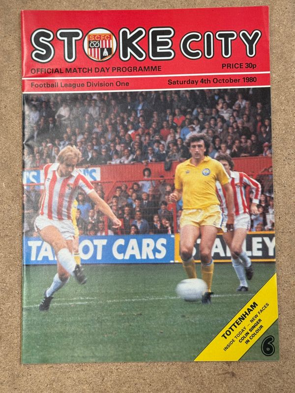 Stoke City v  Tottenham Hotspur - 4/10/80