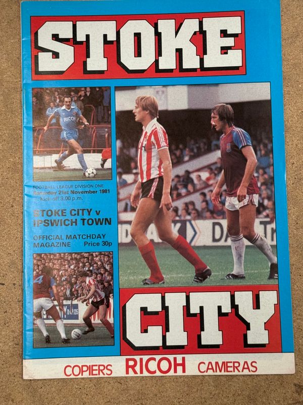 Stoke City v  Ipswich Town - 21/11/81