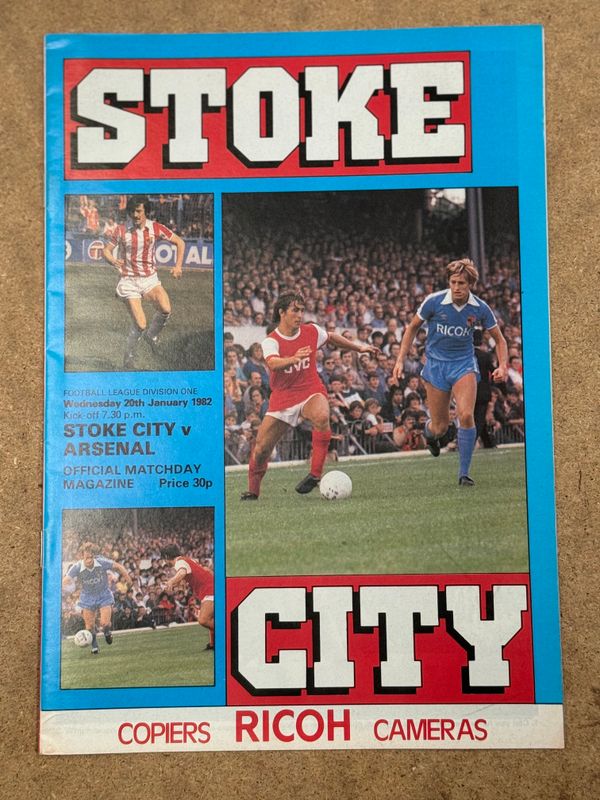 Stoke City v  Arsenal - 20/1/82