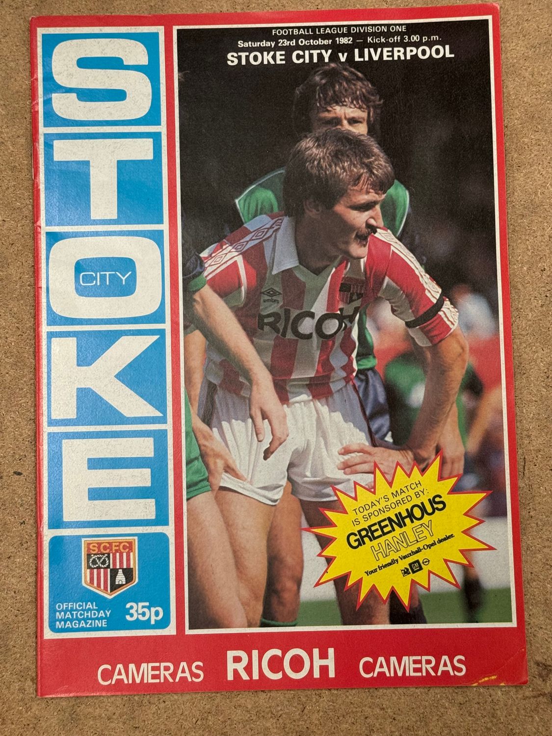 Stoke City v  Liverpool - 23/10/82