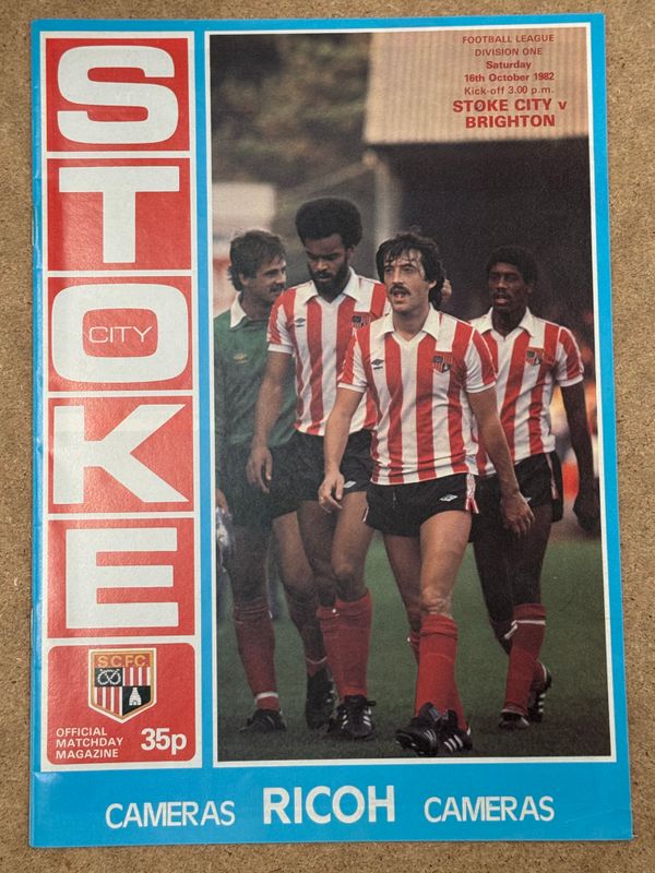 Stoke City v  Brighton - 16/10/82