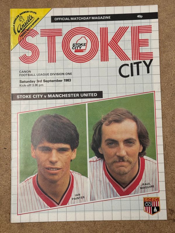 Stoke City v  Manchester United - 3/9/83