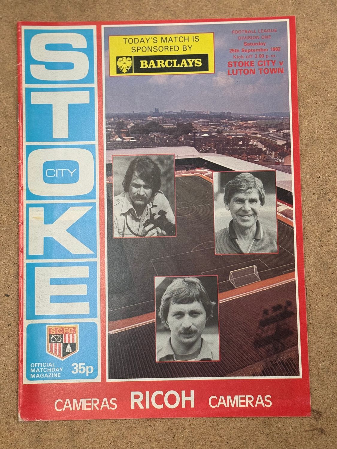 Stoke City v  Luton Town - 25/9/82
