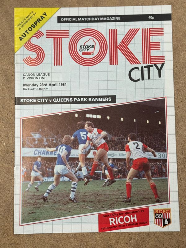 Stoke City v  QPR - 23/4/84