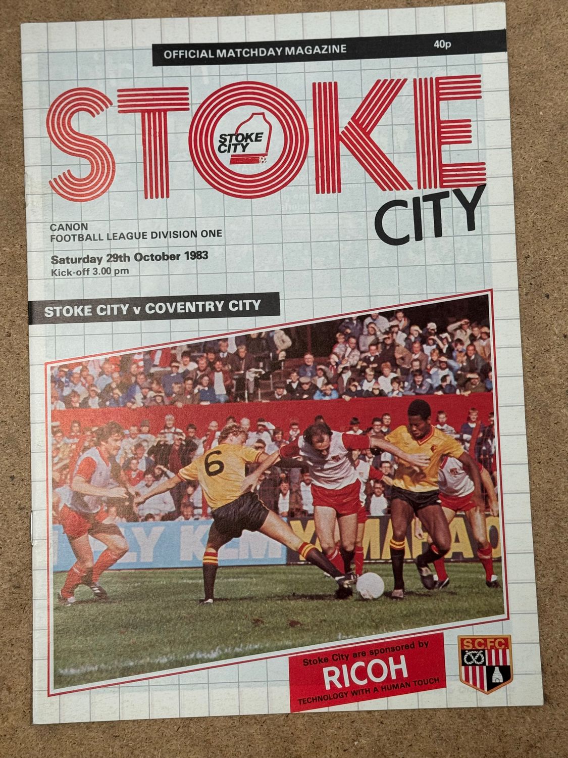 Stoke City v  Coventry City - 29/10/83