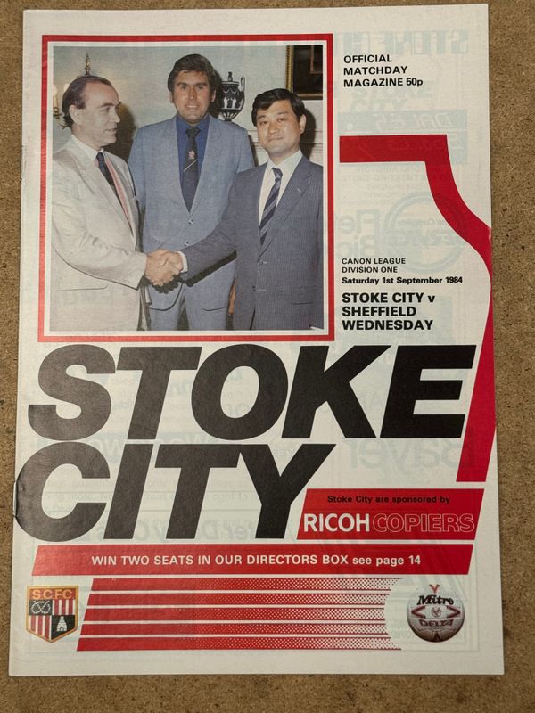 Stoke City v  Sheffield Wednesday - 1/9/84