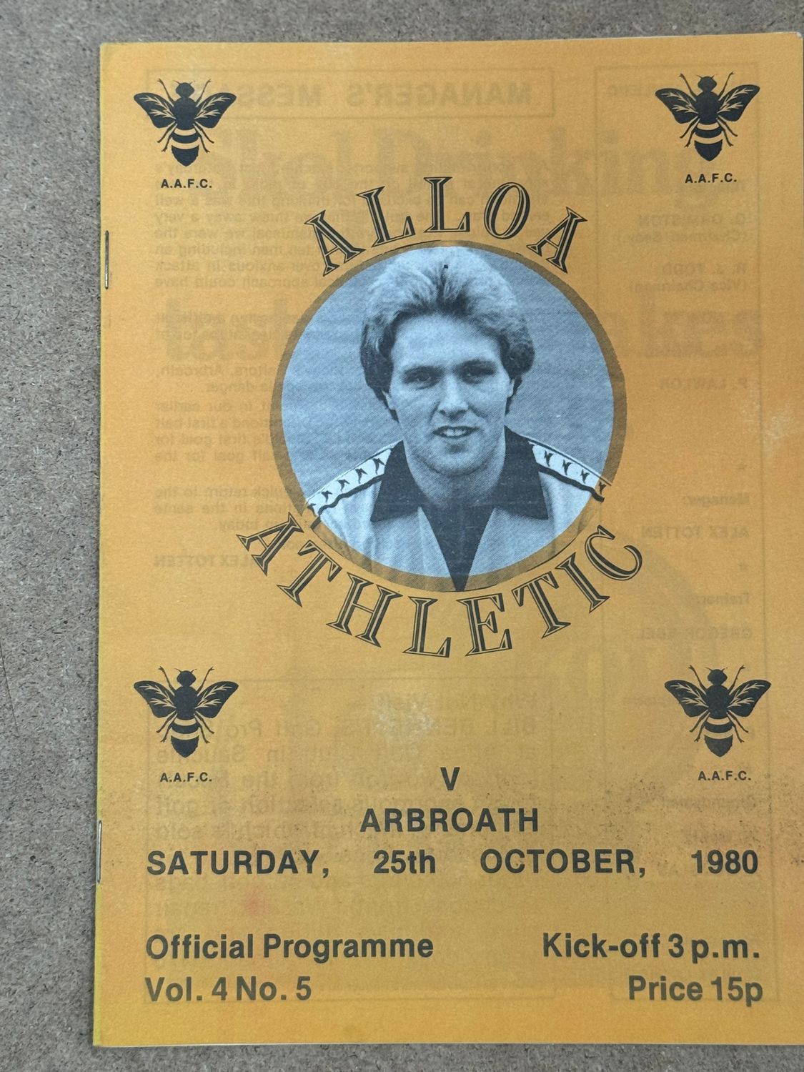 Alloa Athletic v Arbroath - 25/10/80