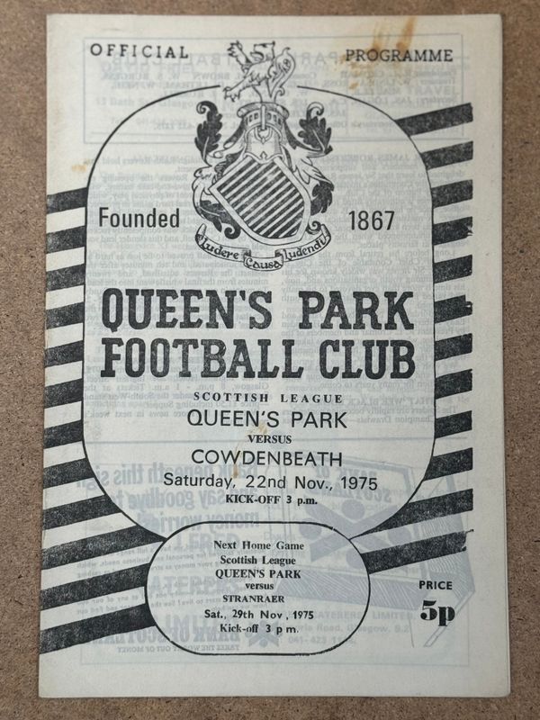 Queens Park v Stranraer - 29/11/75