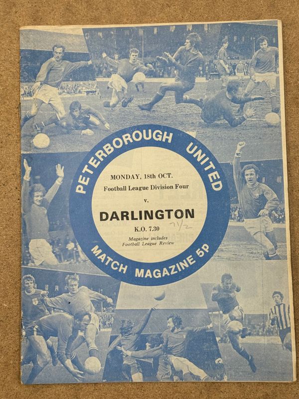 Peterborough United v Darlington - 18/10/71