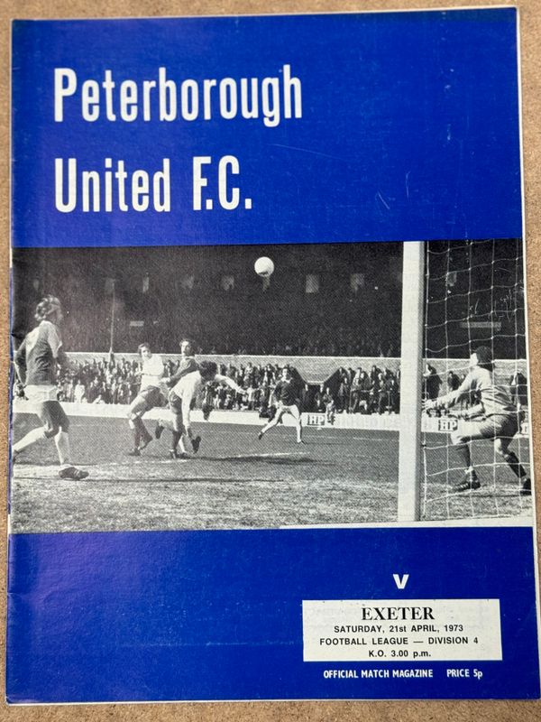 Peterborough United v Exeter City - 21/4/73