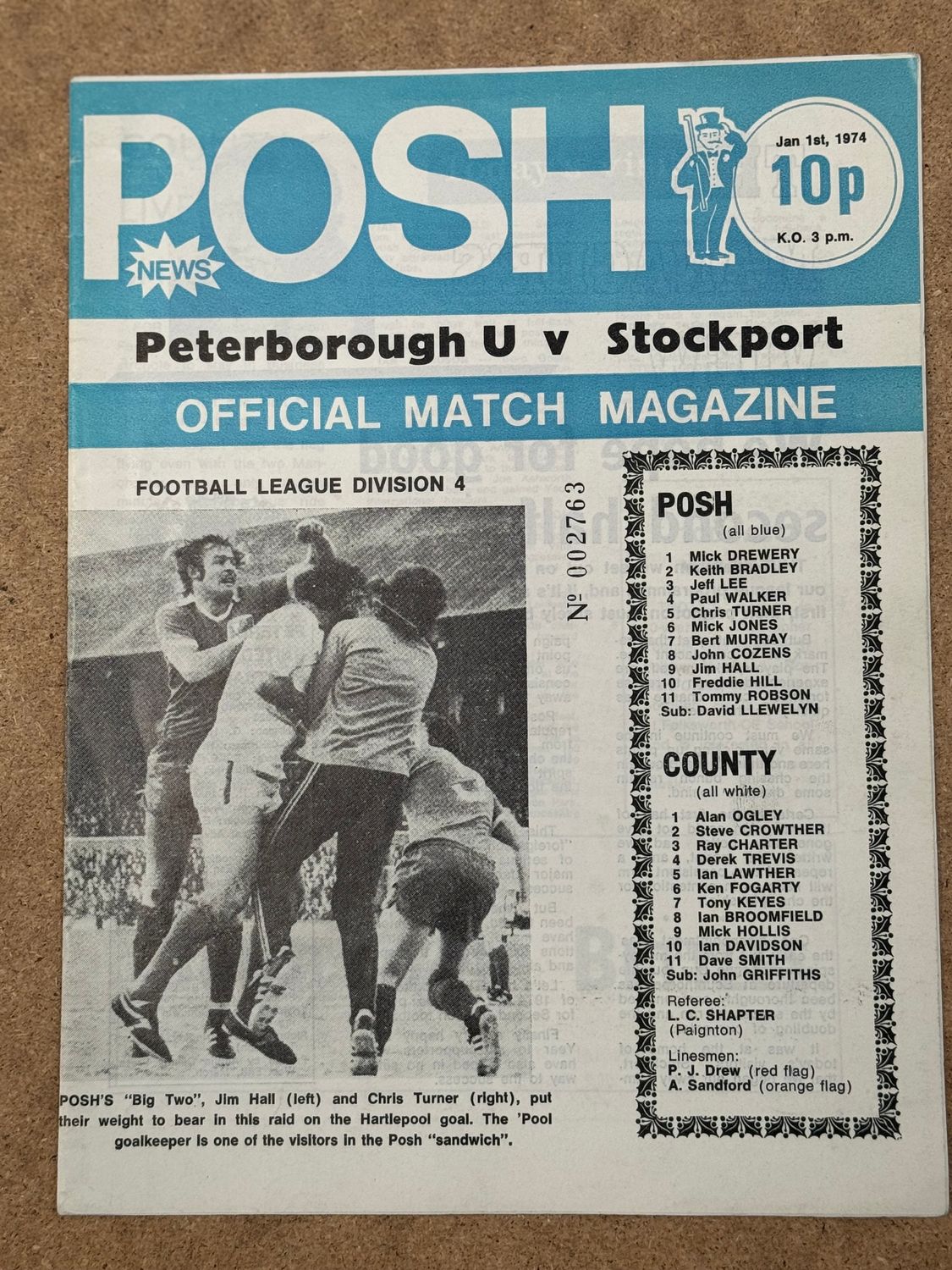 Peterborough United v Stockport County - 1/1/74