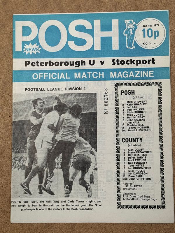Peterborough United v Stockport County - 1/1/74