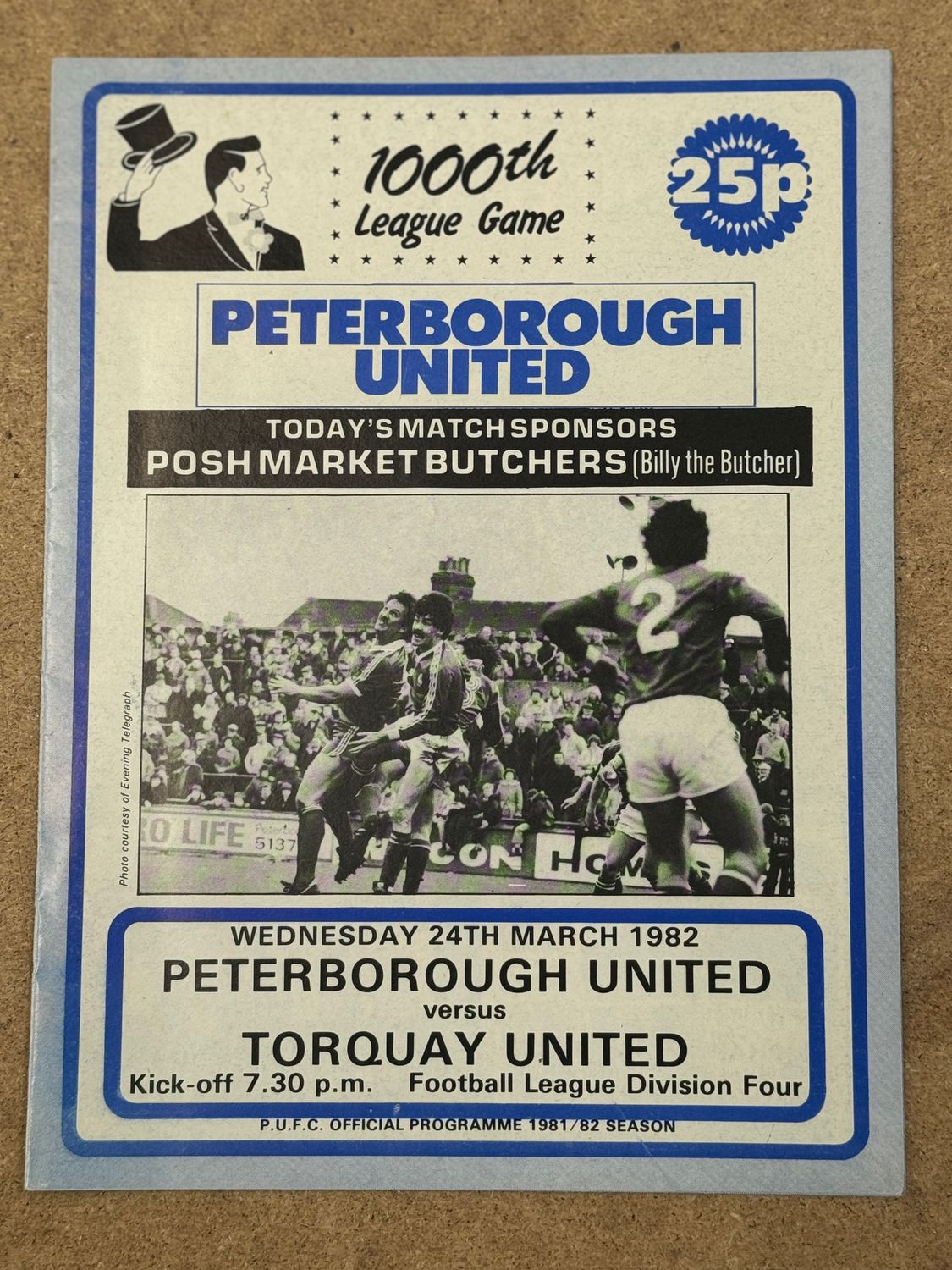 Peterborough United v Torquay United - 24/3/82