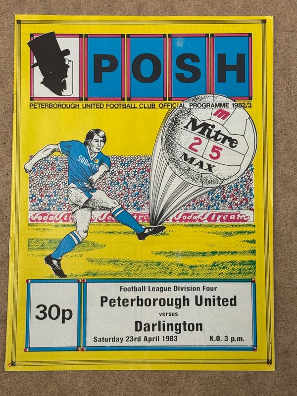 Peterborough United v Darlington - 23/4/83
