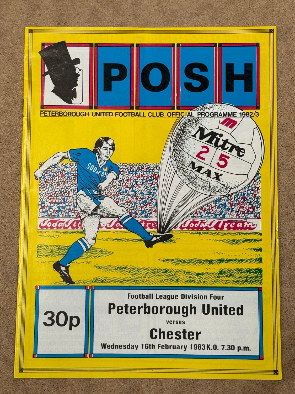 Peterborough United v Chester City - 16/2/83