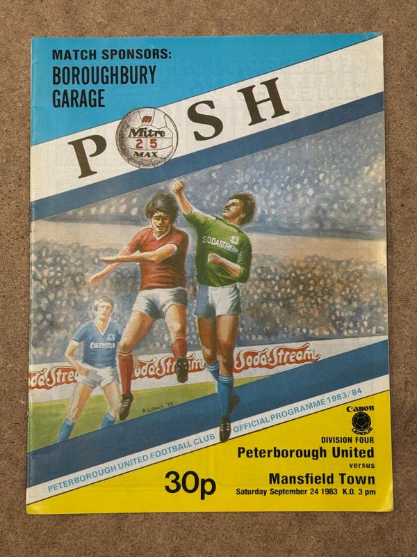 Peterborough United v Mansfield Town - 24/9/83