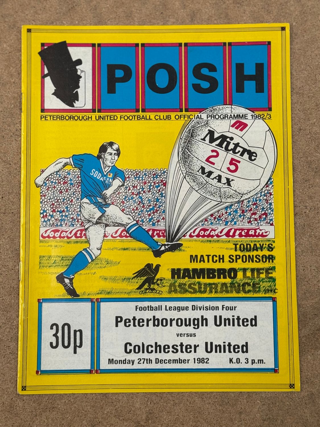 Peterborough United v Colchester United - 27/12/82