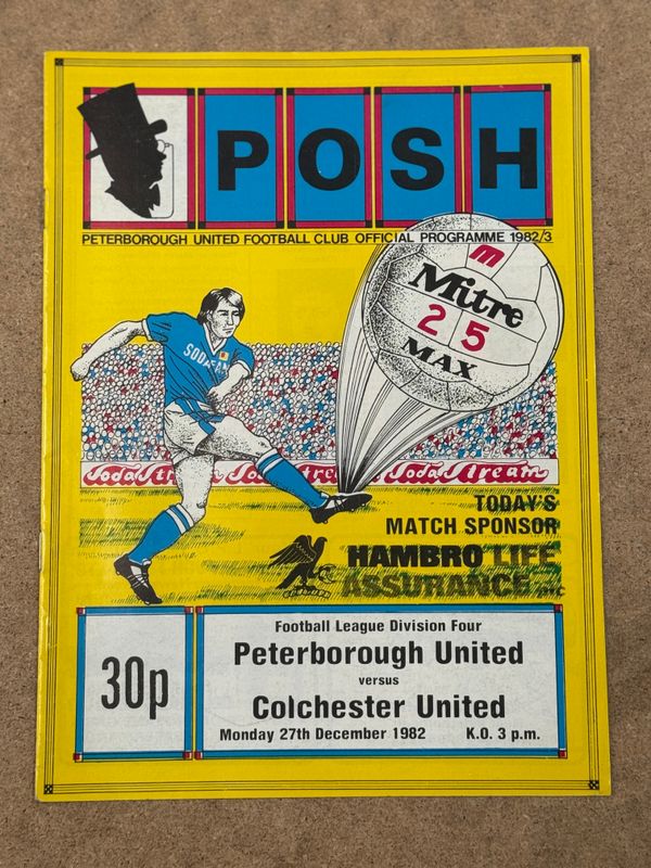 Peterborough United v Colchester United - 27/12/82