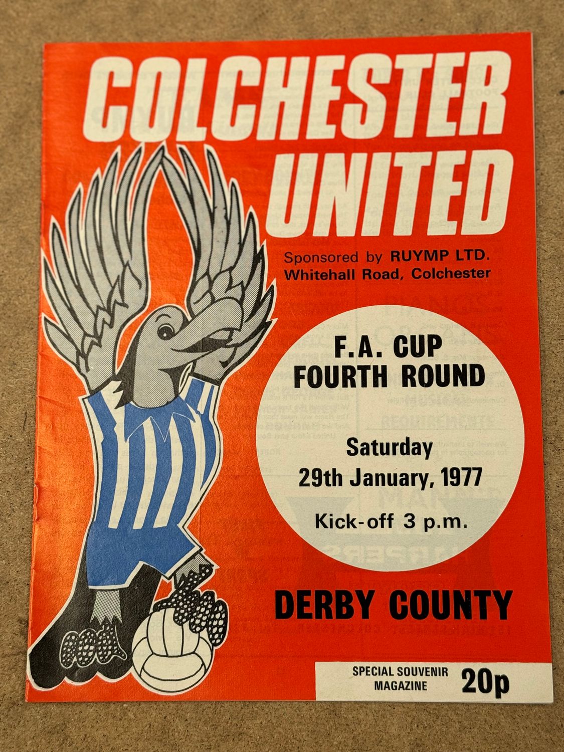 Colchester United v Derby County - 29/1/77