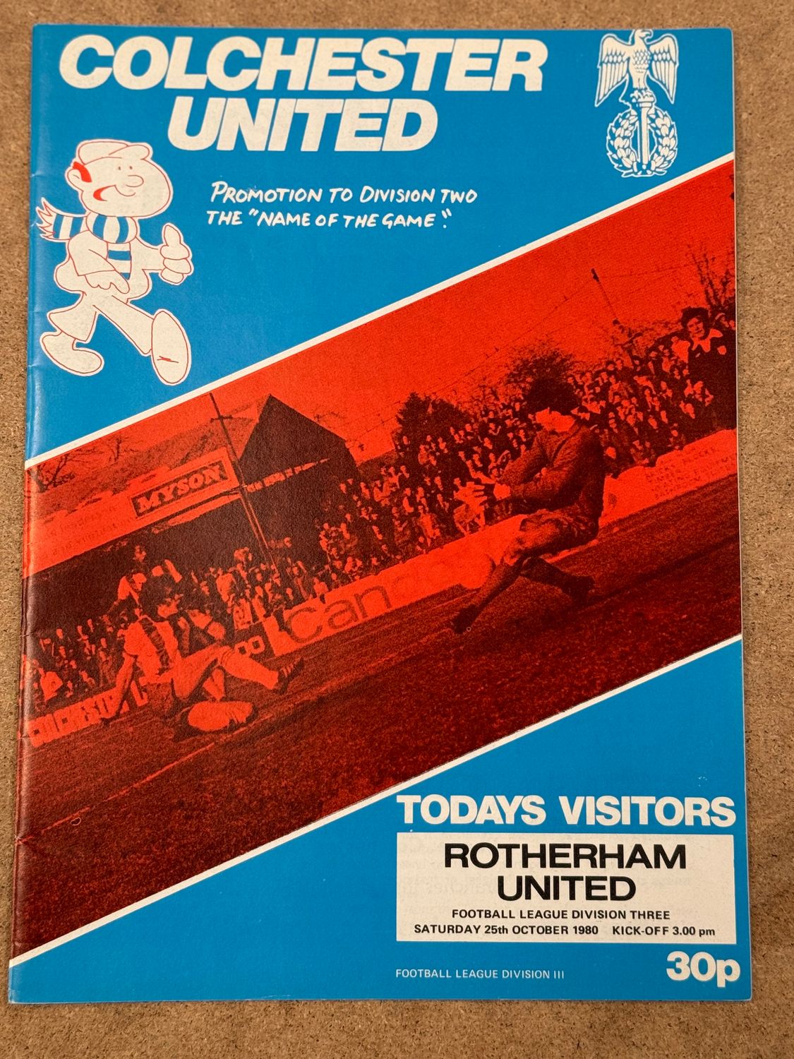 Colchester United v Rotherham United - 25/10/80