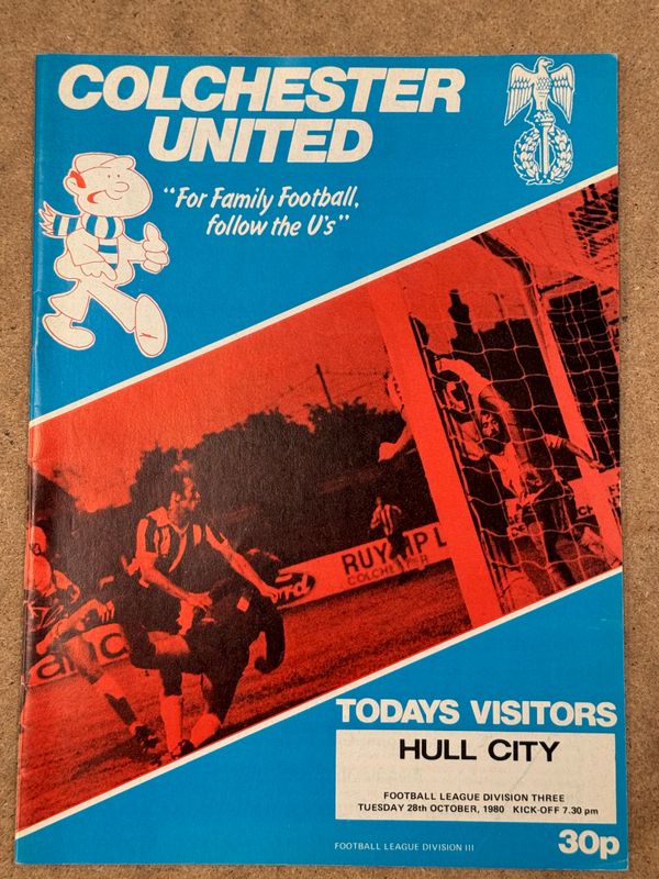 Colchester United v Hull City - 28/10/80