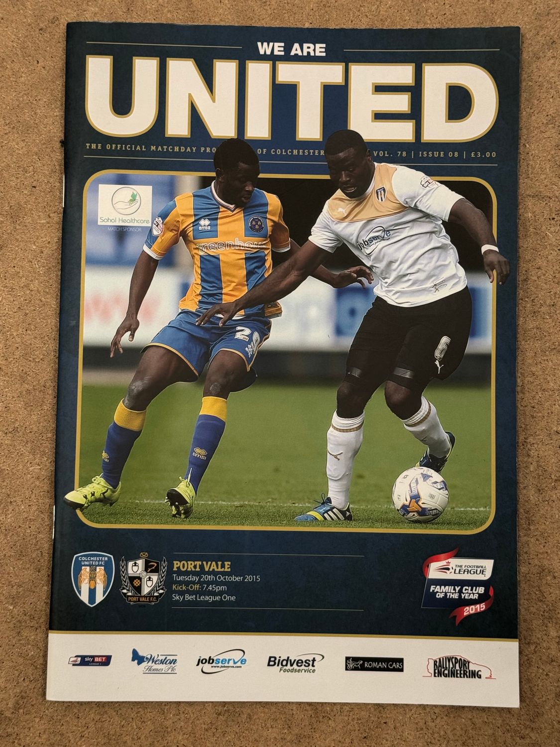 Colchester United v Port Vale - 20/10/15