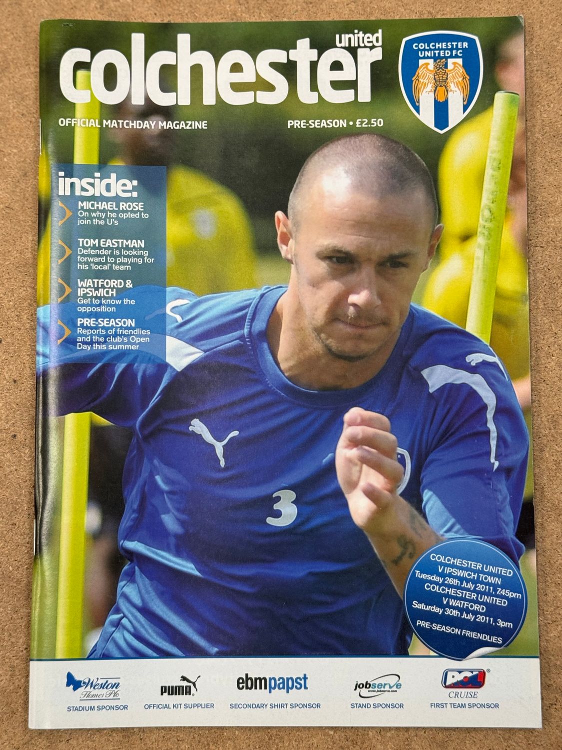 Colchester United v Ipswich/Watford - 26/7/11