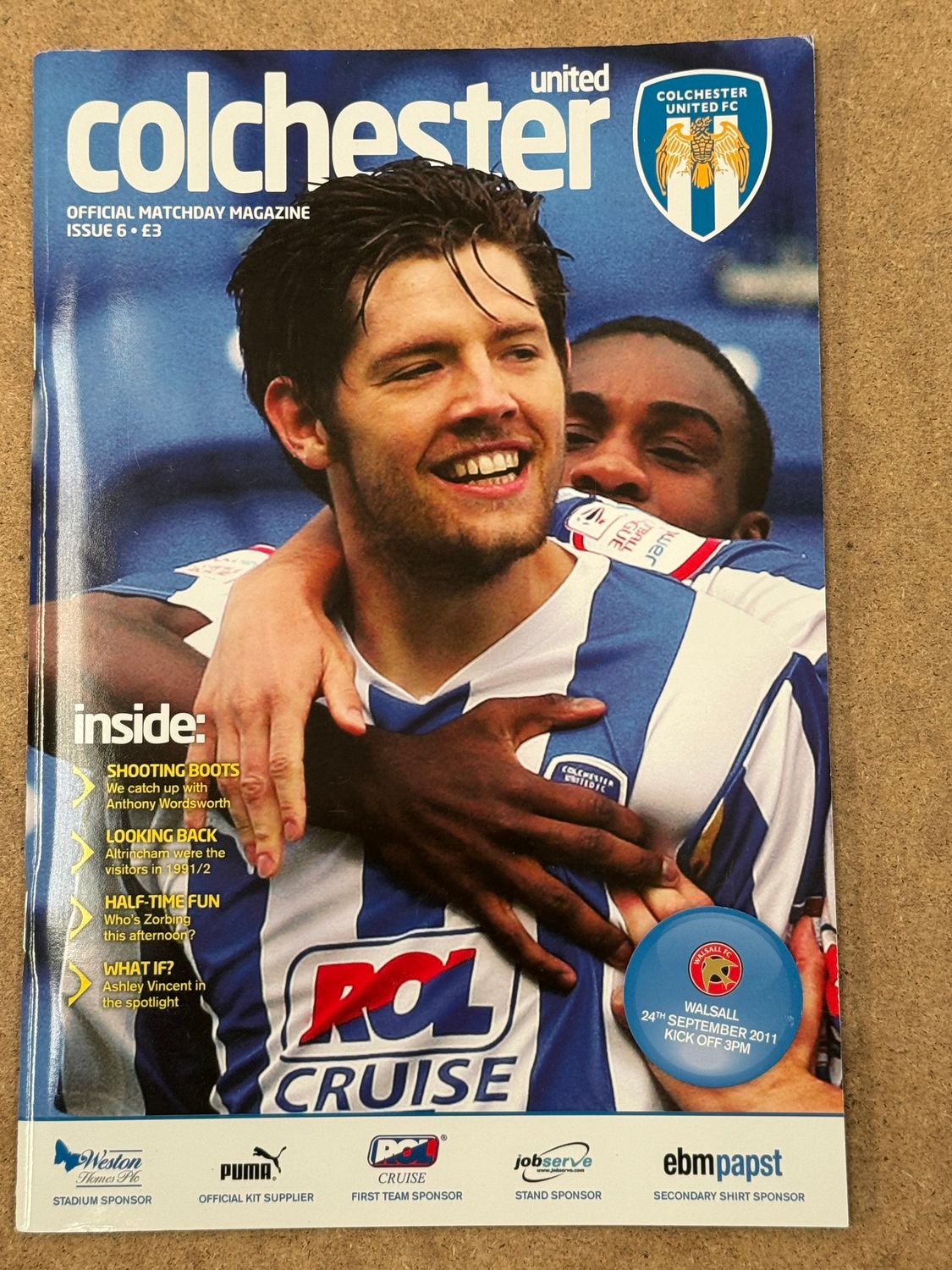 Colchester United v Walsall - 24/9/11