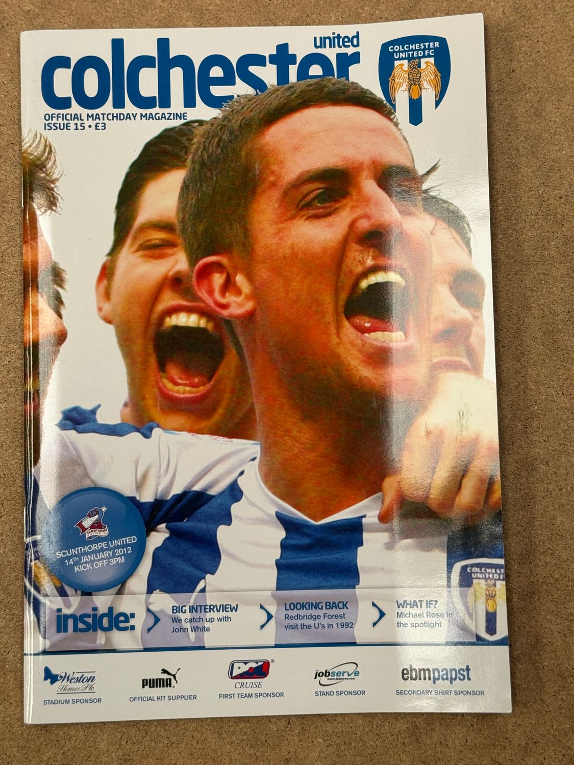 Colchester United v Scunthorpe United - 14/1/12