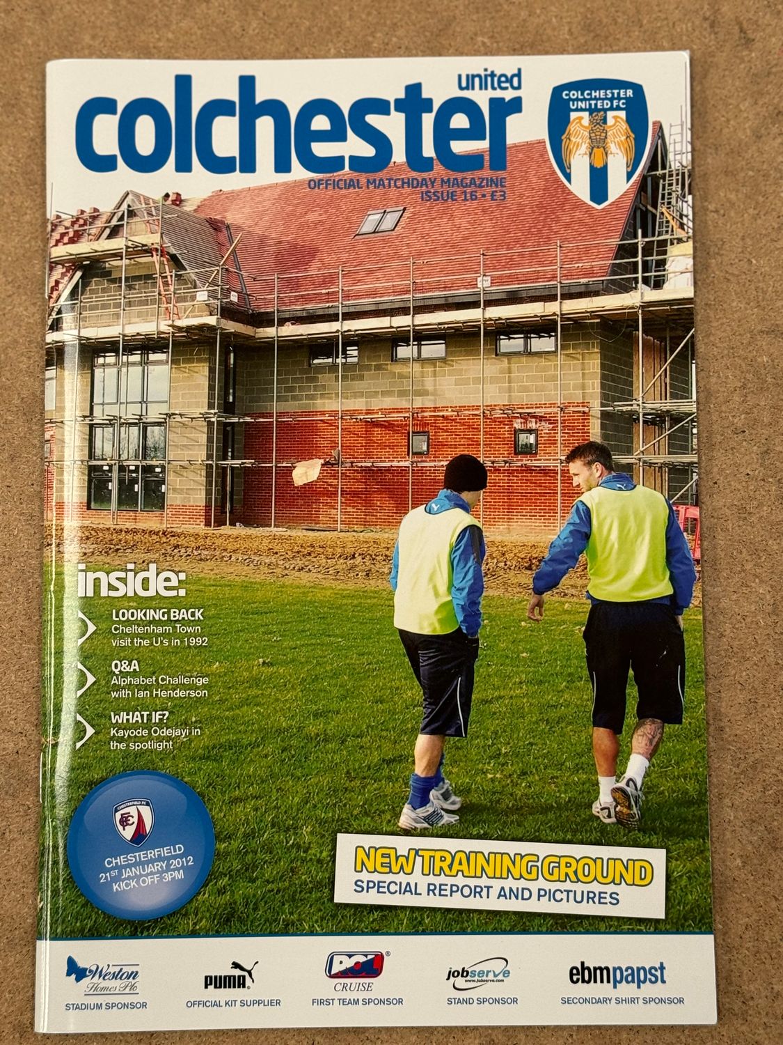 Colchester United v Chesterfield - 21/1/12