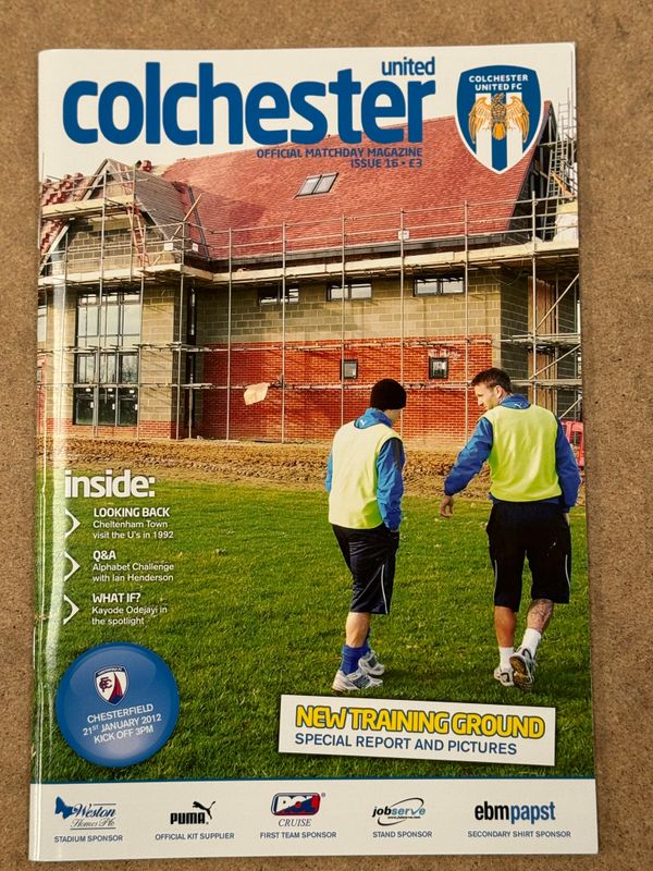 Colchester United v Chesterfield - 21/1/12