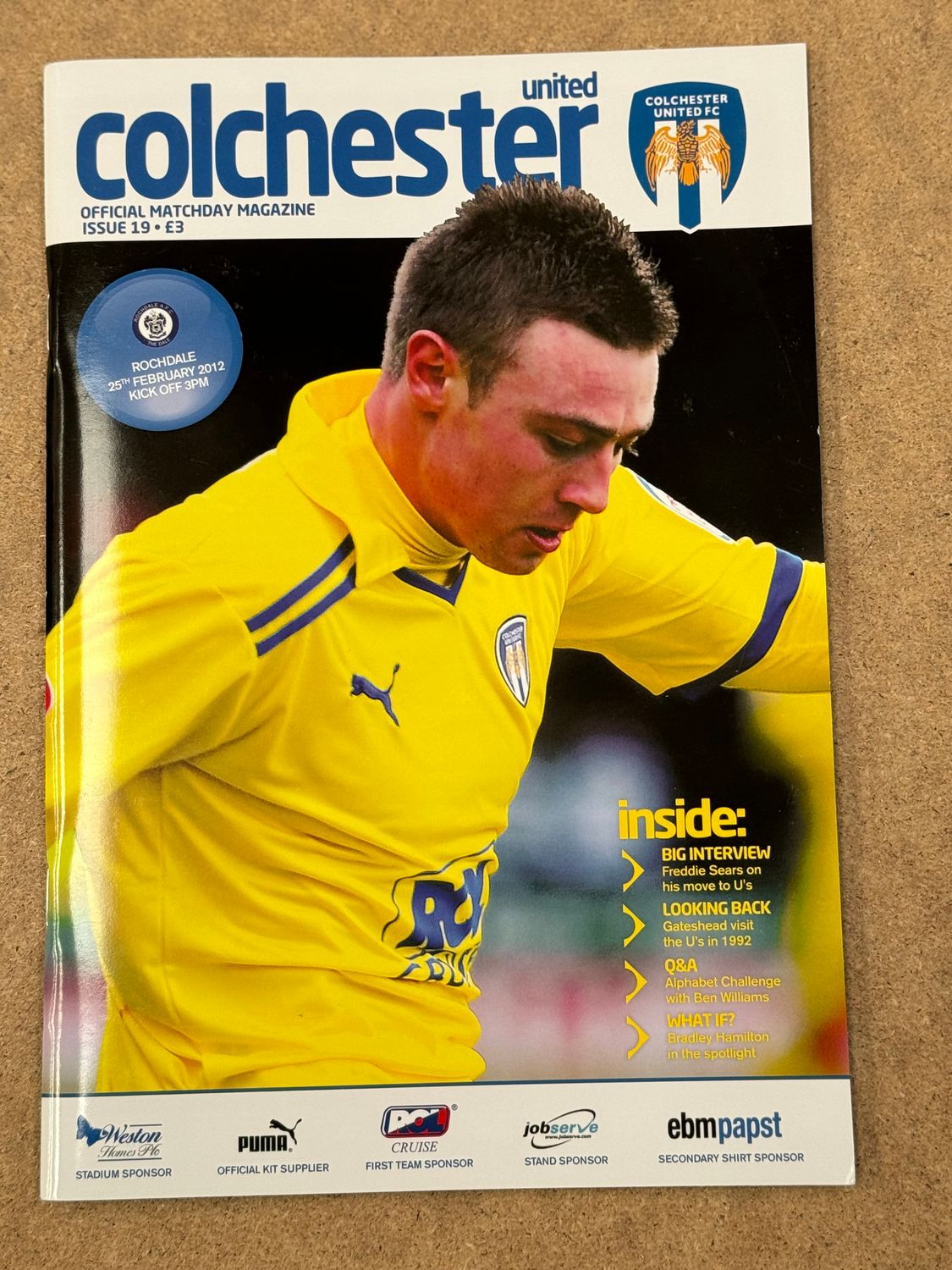 Colchester United v Rochdale - 25/2/12