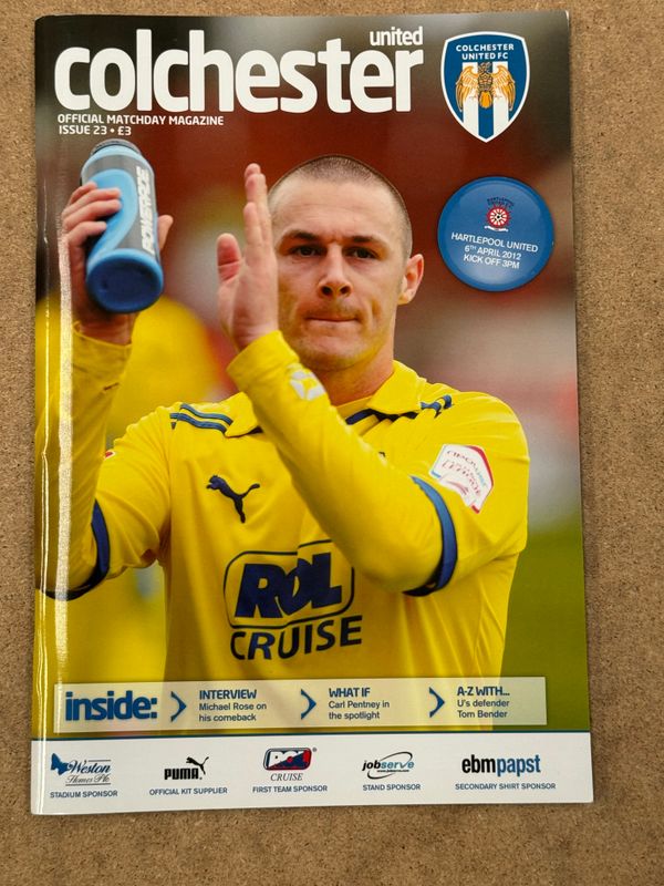 Colchester United v Hartlepool United - 6/4/12