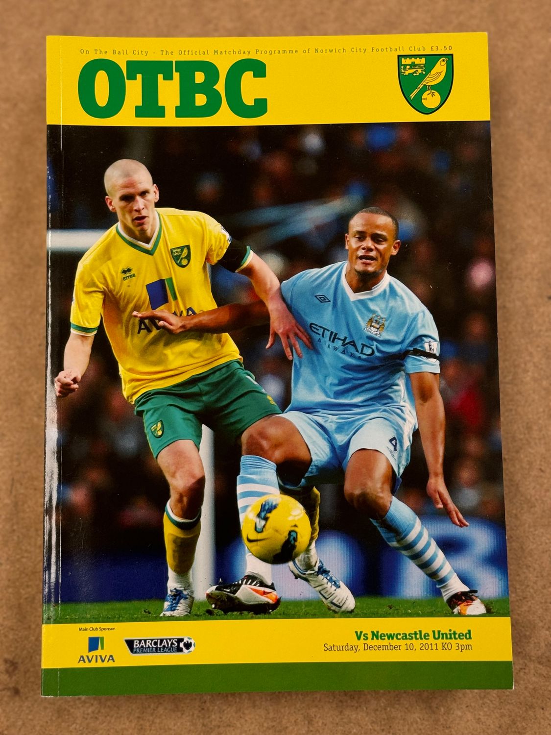 Norwich City v Newcastle United - 10/12/11
