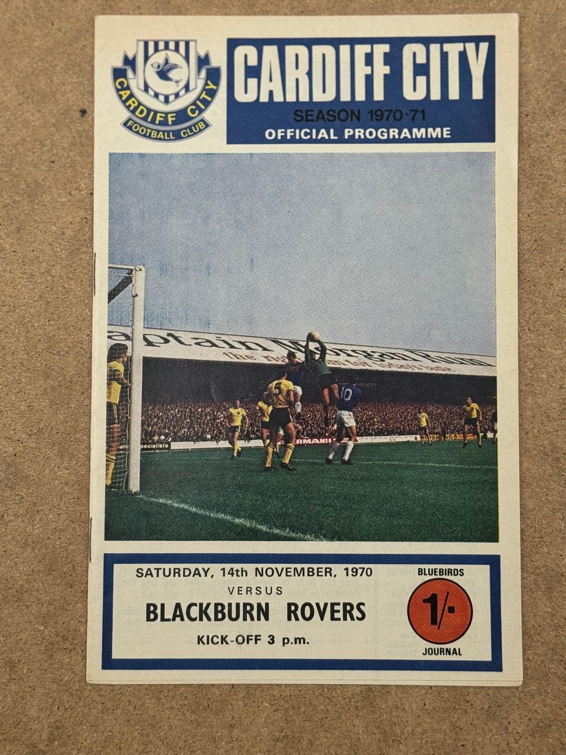 Cardiff City v Blackburn Rovers - 14/11/70