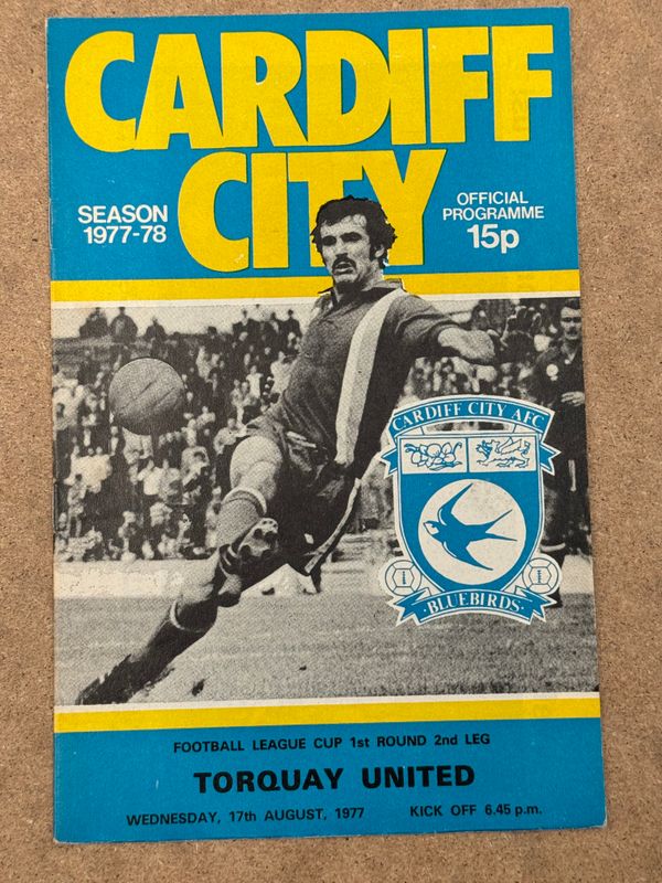 Cardiff City v Torquay United - 17/8/77