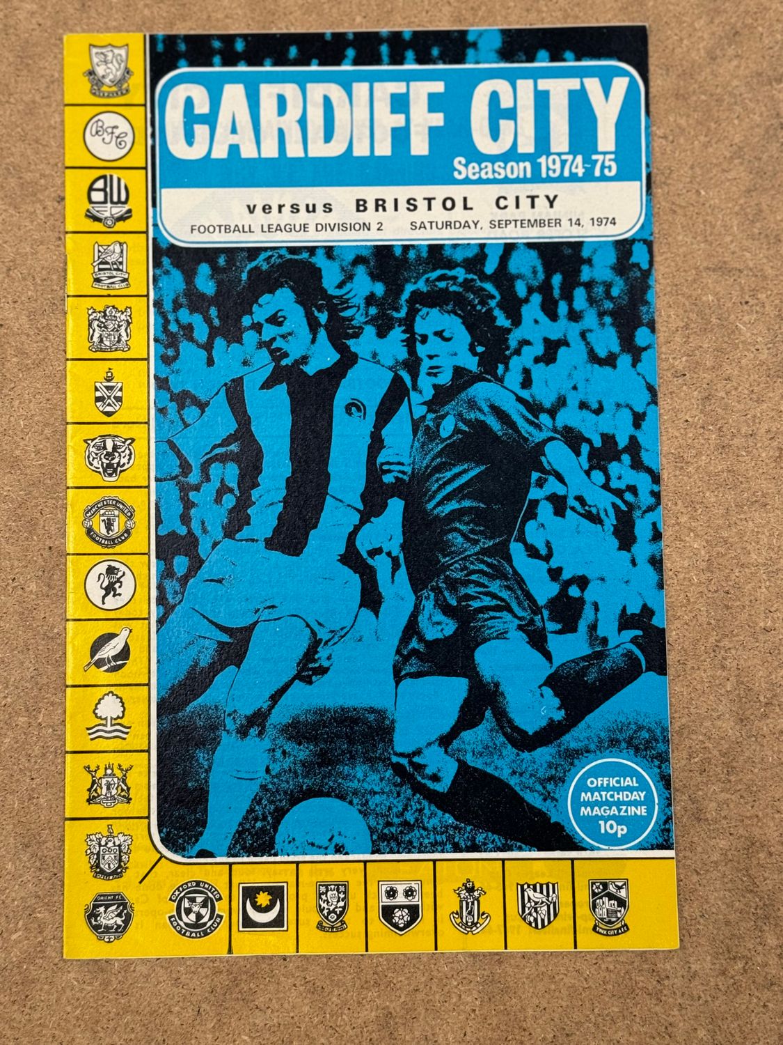 Cardiff City v Bristol City - 14/9/74
