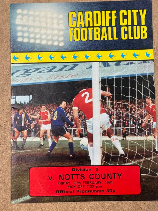 Cardiff City v Notts County - 20/2/81
